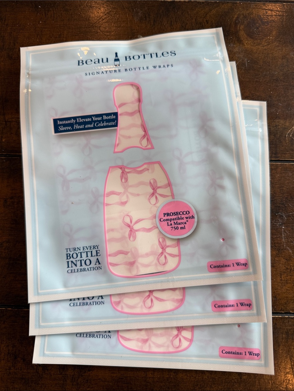 Pink Prosecco Bottle Wrap - Signature Party Sleeve
